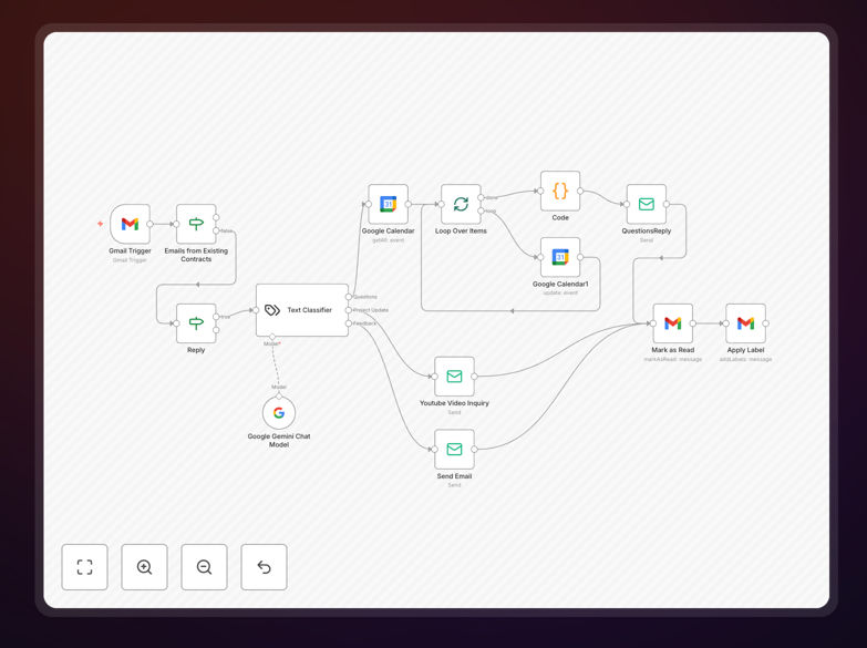 Real AI email responder agent built by Logic Loops AI